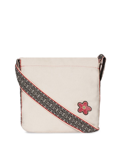 

Anekaant Off-White Solid Sling Bag