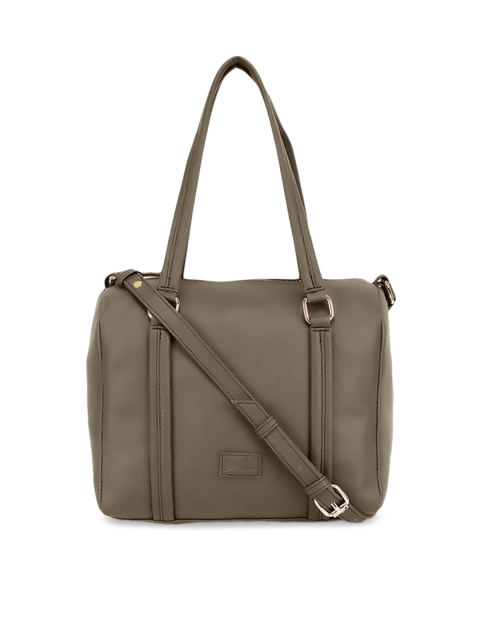 

yelloe Olive Green Solid Handheld Bag