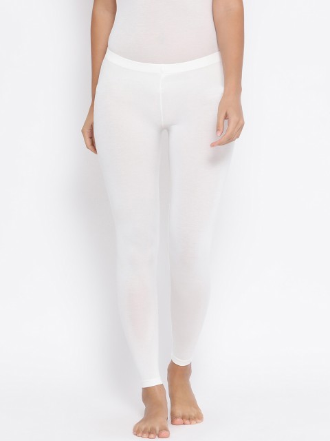 

Macrowoman W-Series Women Off-White Solid Thermal Bottoms