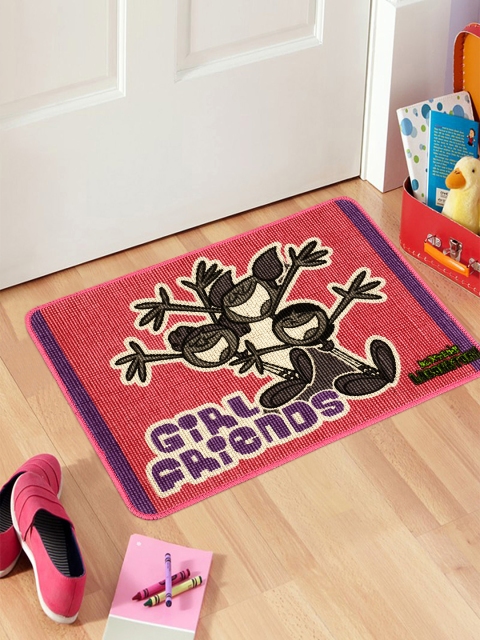 

Saral Home Kids Red & Grey Dexter Laboratory Printed Anti-Skid Doormat