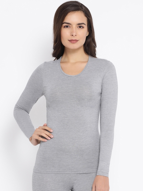 

Macrowoman W-Series Women Grey Melange Solid Thermal Top