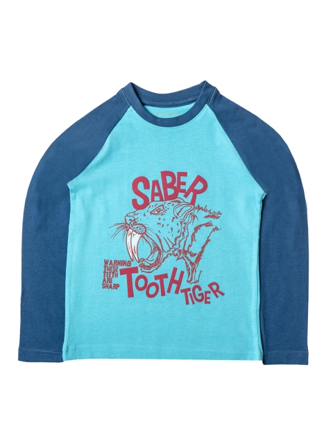 

Kid Studio Boys Blue Printed Round Neck T-shirt