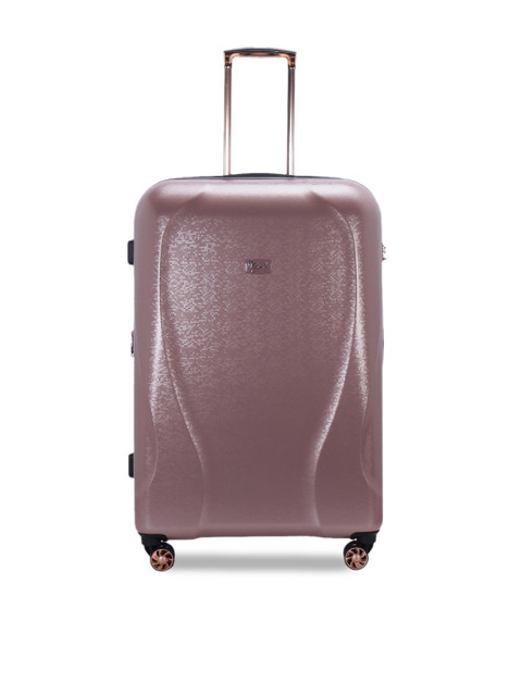 

IT luggage Pink Textured Sparkle Hard-Sided Expandable Large Trolley Suitcase