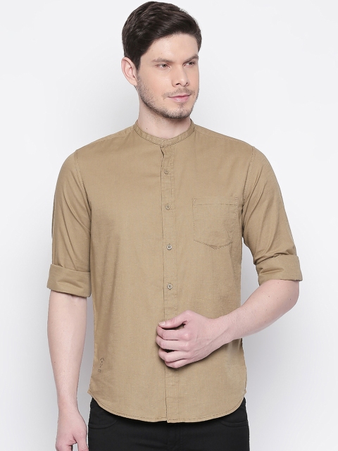 

Mufti Men Khaki Solid Original Slim Fit Casual Shirt