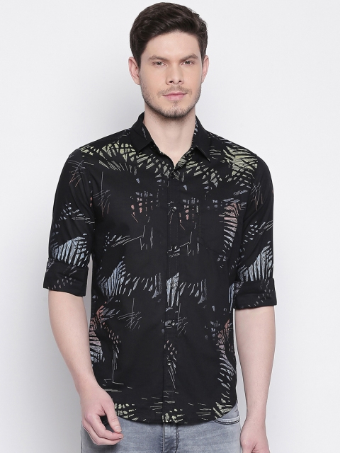 

Mufti Men Black Original Slim Fit Printed Casual Shirt