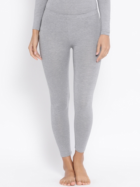 

Macrowoman W-Series Women Grey Melange Solid Thermal Bottoms