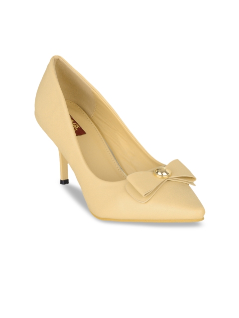 

SHUZ TOUCH Women Beige Solid Pumps
