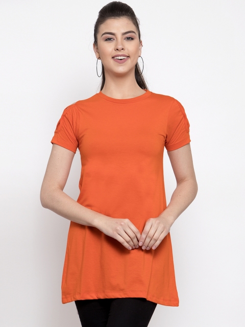 

Kalt Women Orange Solid Tunic