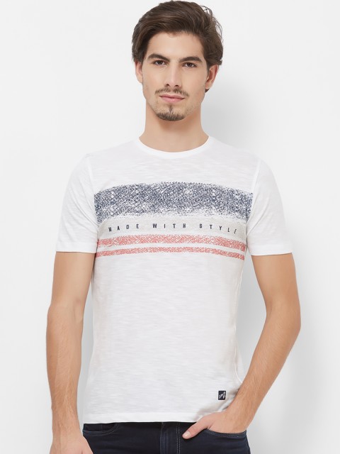 

Killer Men White Printed Round Neck T-shirt