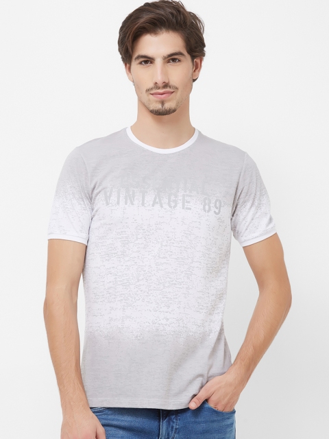 

Killer Men White & Grey Printed Round Neck T-shirt