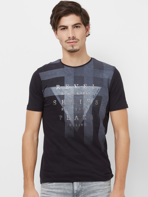 

Killer Men Navy Blue Printed Round Neck T-shirt
