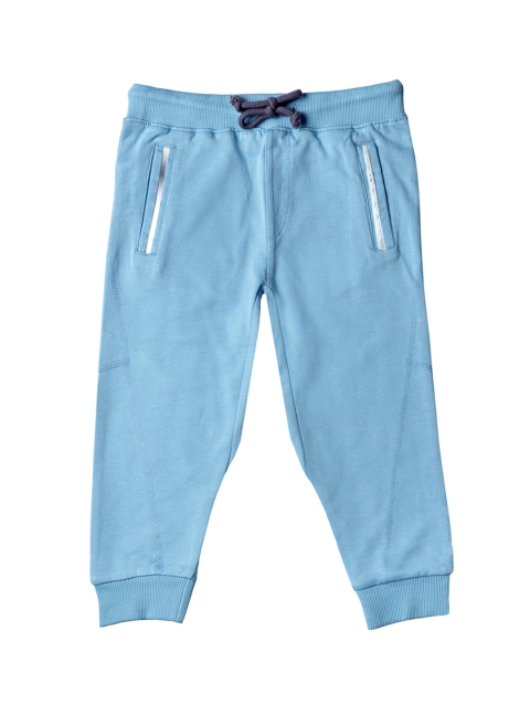 

Kid Studio Boys Blue Solid French Terry Straight-Fit Joggers