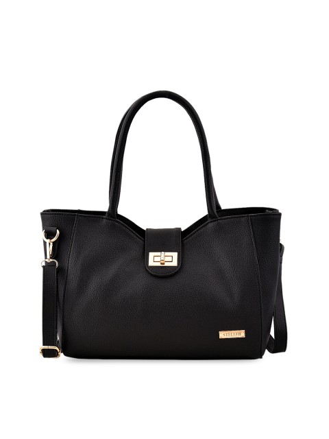 

STELLER Black Solid Handheld Bag