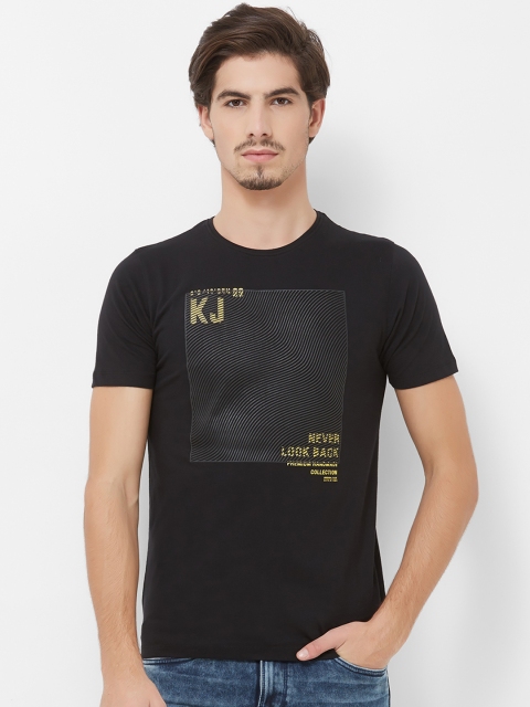

Killer Men Black Printed Round Neck T-shirt