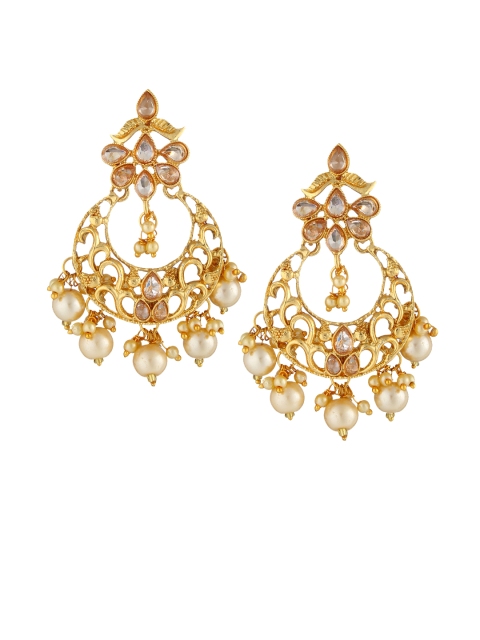 Adwitiya Gold-Plated Crescent Shaped Chandbalis