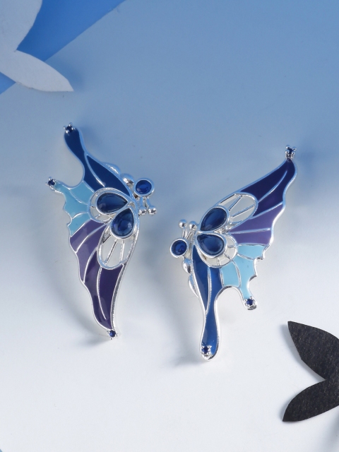 

Studio Voylla Silver-Toned Quirky Studs