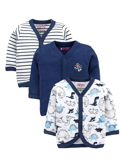 

BUMZEE Kids Pack of 3 Jhablas, Navy blue