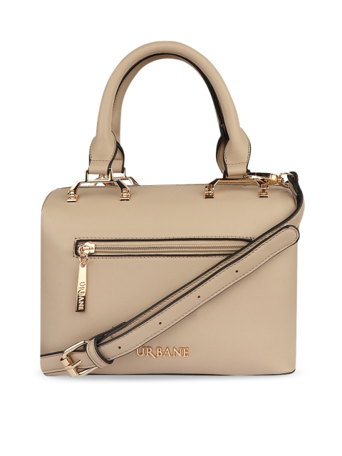 

URBANE Beige Textured Handheld Bag
