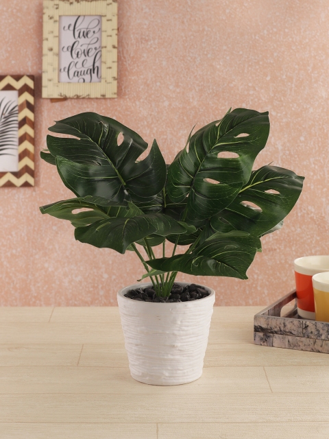 

FOLIYAJ Green Artificial Monstera Philodendro Plant With Pot