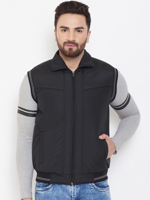 

Spirit Men Black Solid Padded Jacket
