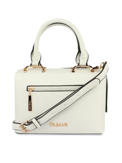 

URBANE Off-White Textured Handheld Bag