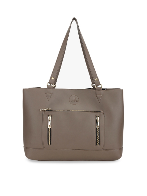 

yelloe Taupe Solid Shoulder Bag