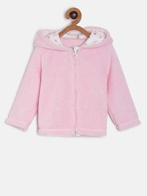 

MINI KLUB Girls Pink Solid Padded Jacket
