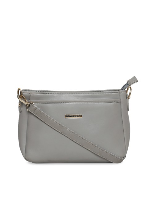 

David Jones Grey Solid Sling Bag