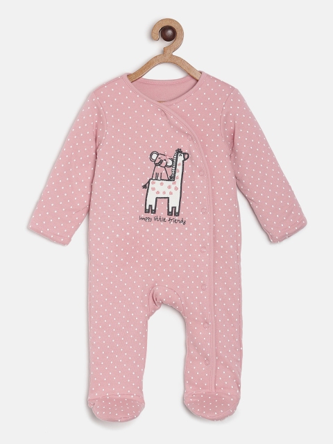

MINI KLUB Girls Pink Printed Sleepsuit