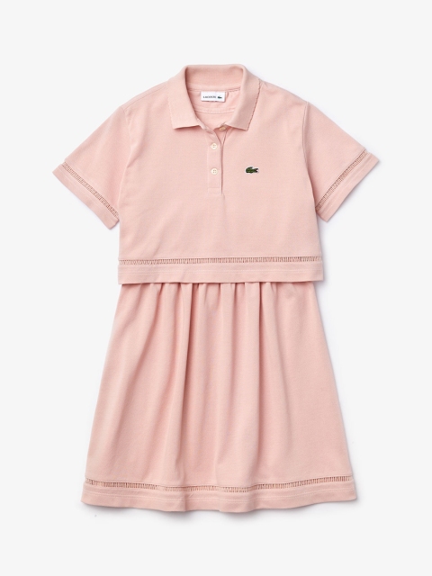 

Lacoste Girls Peach-Coloured Solid T-shirt Dress
