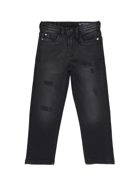 

Allen Solly Junior Boys Charcoal Black Regular Fit Mid-Rise Mildly Distressed Jeans
