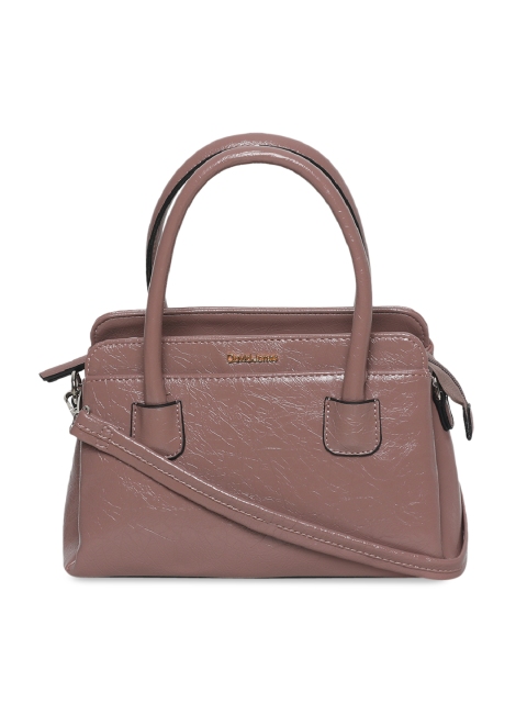 

David Jones Mauve Textured Handheld Bag