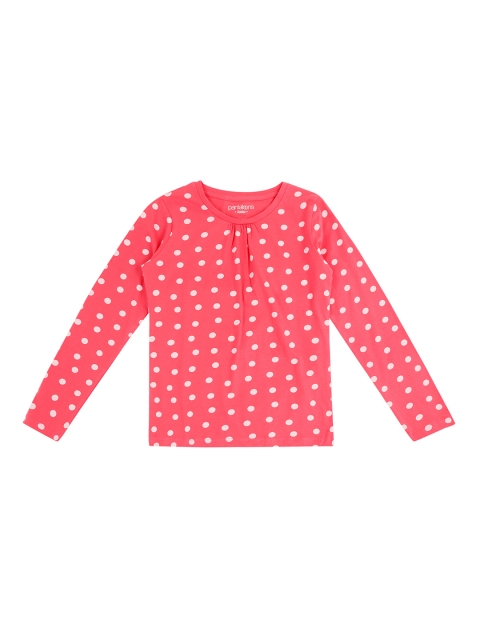

Pantaloons Junior Girls Pink Printed Round Neck Pure Cotton T-shirt