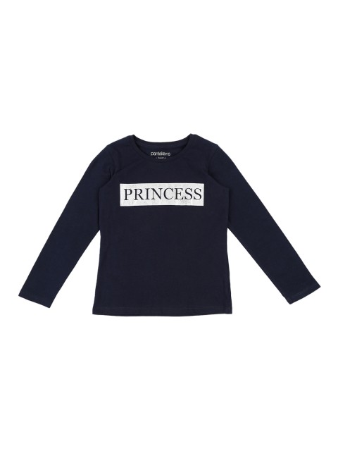 

Pantaloons Junior Girls Navy Blue Printed Round Neck T-shirt