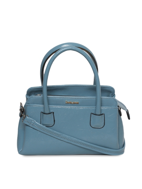 

David Jones Blue Solid Handheld Bag