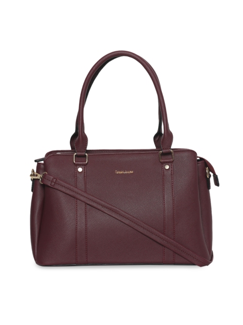 

David Jones Maroon Textured Handheld Bag