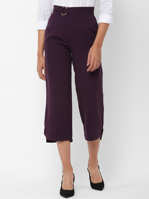 

Allen Solly Woman Women Purple Regular Fit Solid Culottes
