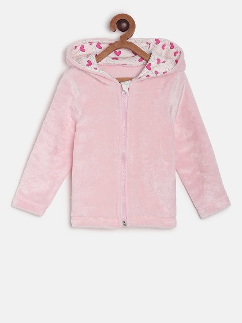 

MINI KLUB Girls Pink Solid Padded Jacket