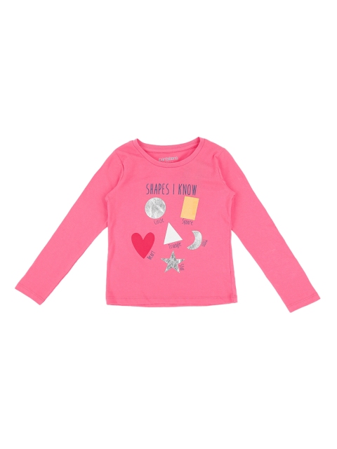 

Pantaloons Junior Girls Pink Printed Round Neck T-shirt