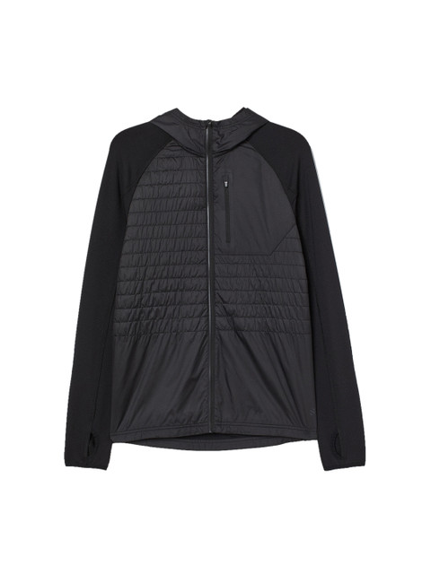 

H&M Men Black & Grey Running Jacket Regular Fit