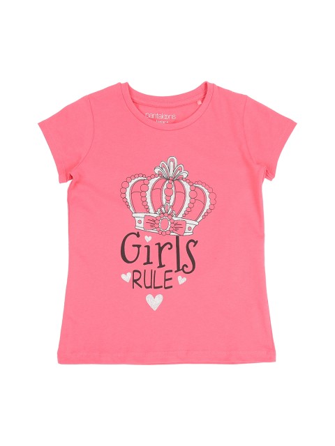 

Pantaloons Junior Girls Pink Printed Round Neck T-shirt