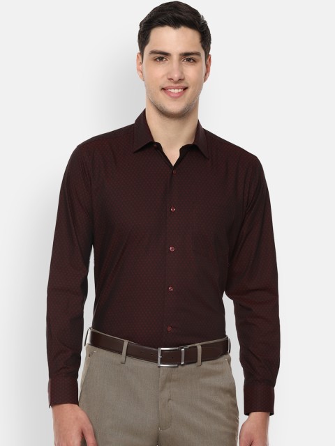 

Van Heusen Men Maroon Regular Fit Printed Formal Shirt