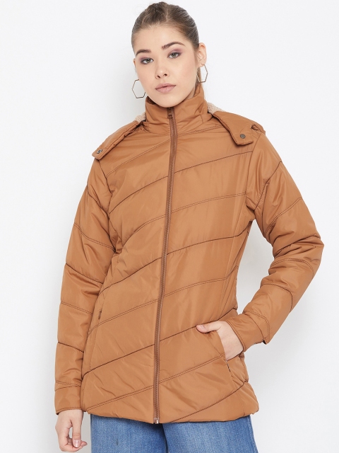 

Spirit Women Brown Solid Padded Jacket