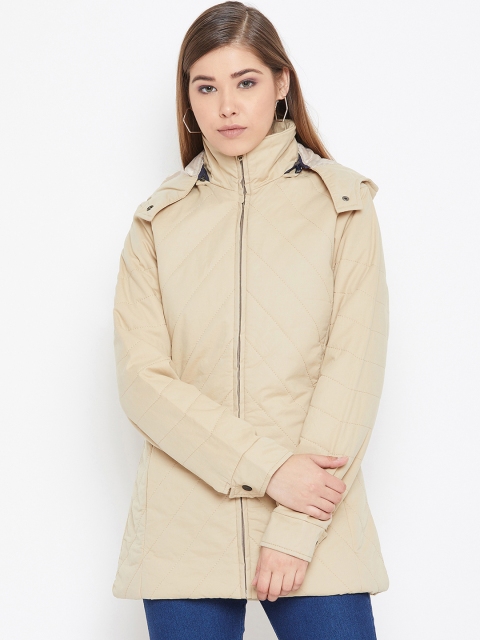 

Spirit Women Beige Solid Padded Jacket