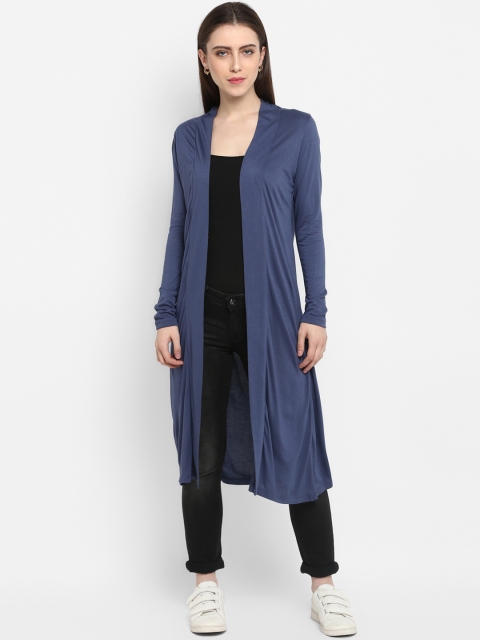

Color Cocktail Women Blue Solid Open Front Shrug