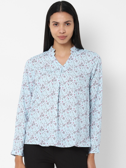 

Allen Solly Woman Women Blue Printed Top