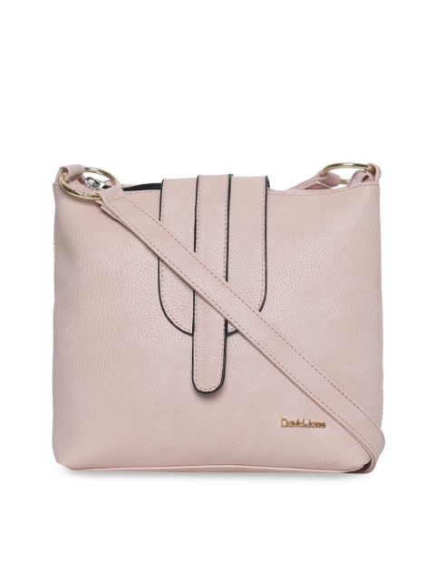 

David Jones Pink Solid Sling Bag