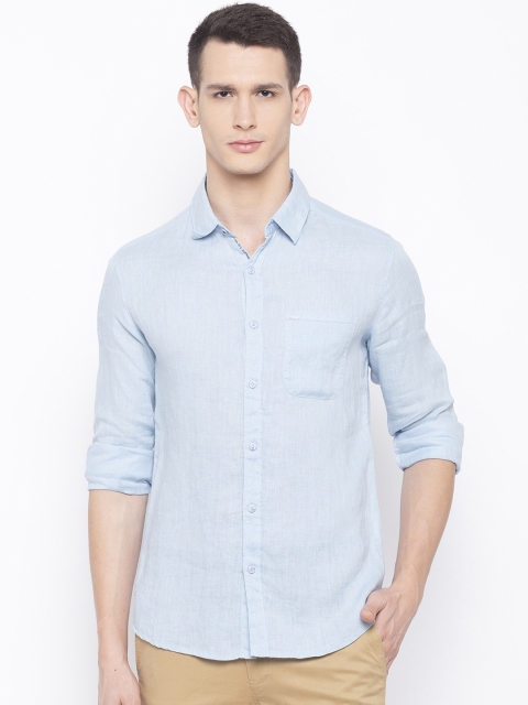 

SPYKAR Men Blue Slim Fit Solid Casual Shirt