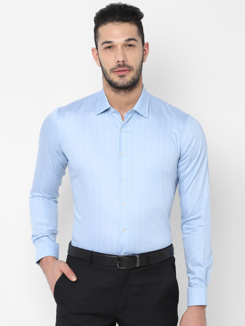 

SIMON CARTER LONDON Men Blue Slim Fit Striped Formal Shirt