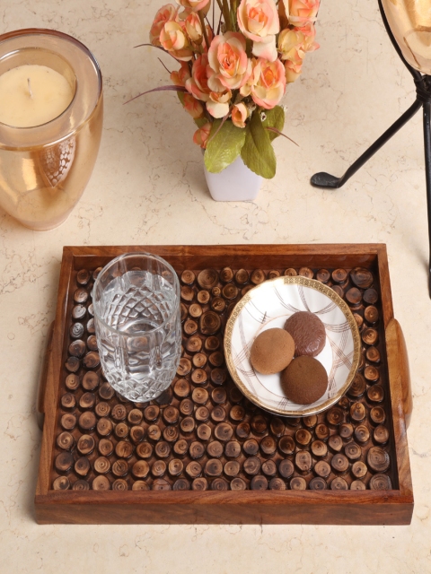

Unravel India Mango Wood Serving Tray, Brown
